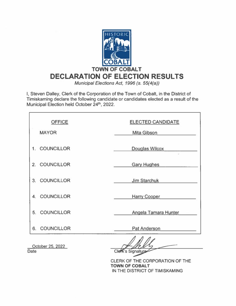 Official Declaration of Election Results 2022