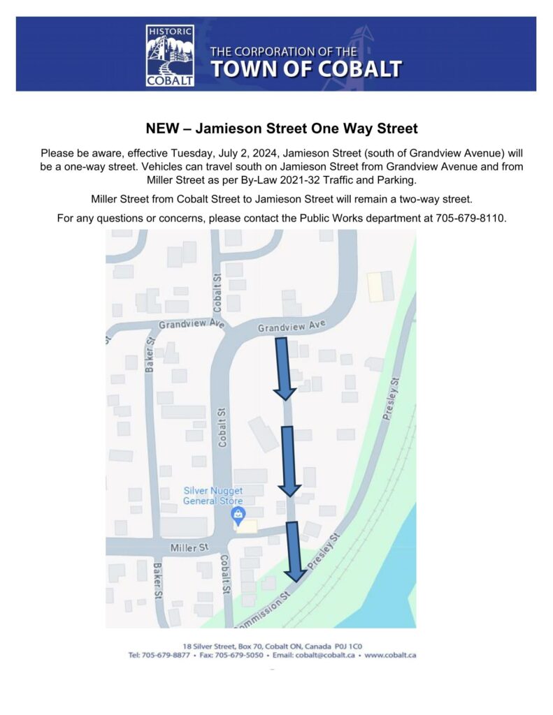 NEW – Jamieson Street One Way Street