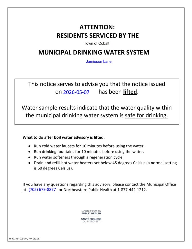 Boil Advisory Lifted